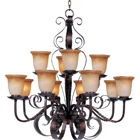 Maxim Lighting Aspen 12-Light 38" Wide Oil Rubbed Bronze Chandelier 20614VAOI
